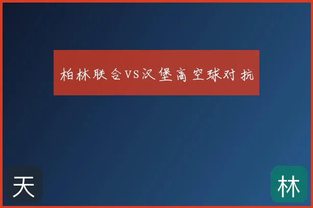 柏林联合vs汉堡高空球对抗